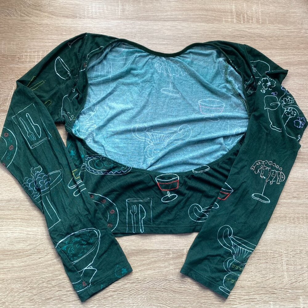 Lisa Says Gah Rowan Top Set The Table Forest Green Large - Picture 5 of 12